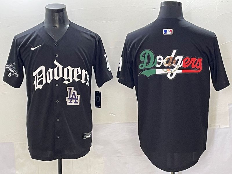 Men 2025 Los Angeles Dodgers Blank Black Seventh generation Joint Name Nike MLB Jersey style 24->los angeles dodgers->MLB Jersey